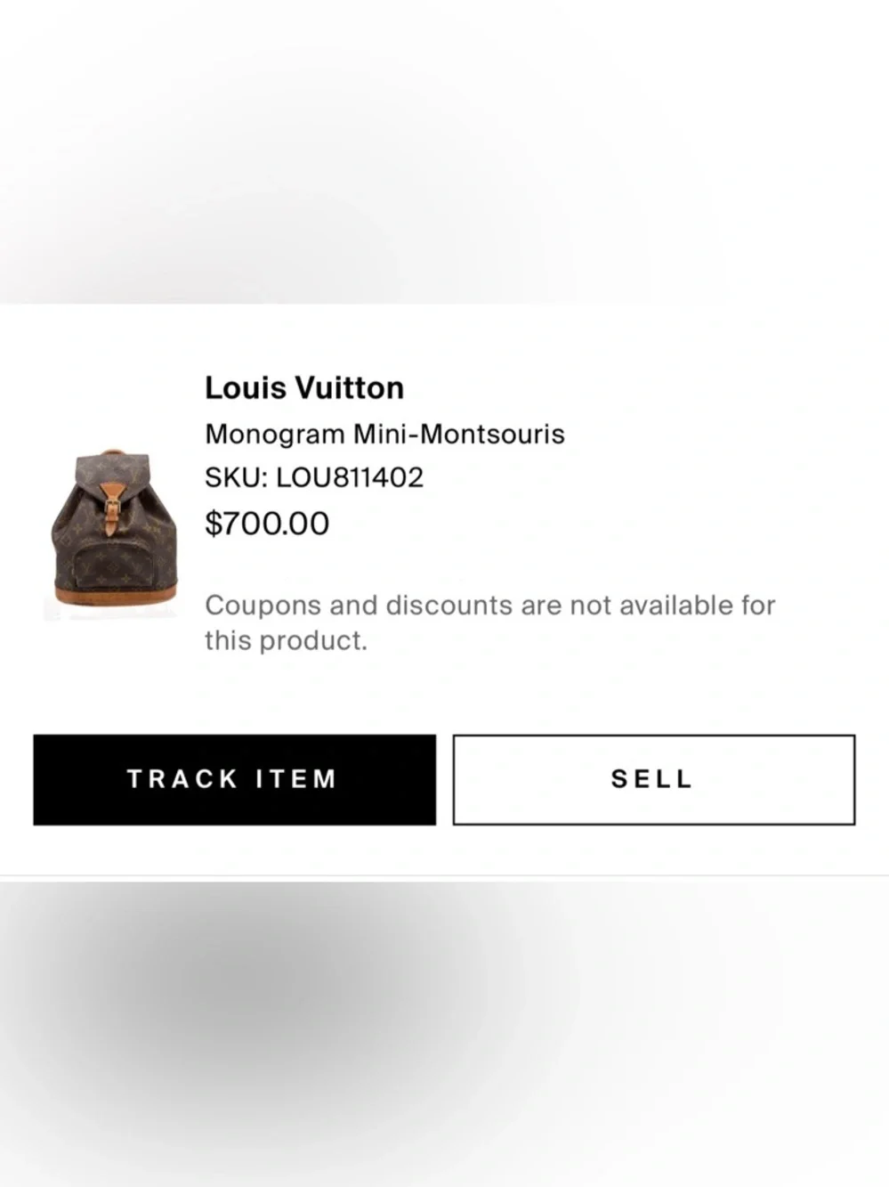 Louis Vuitton Brown Monogram Canvas Backpack Mini Montsouris